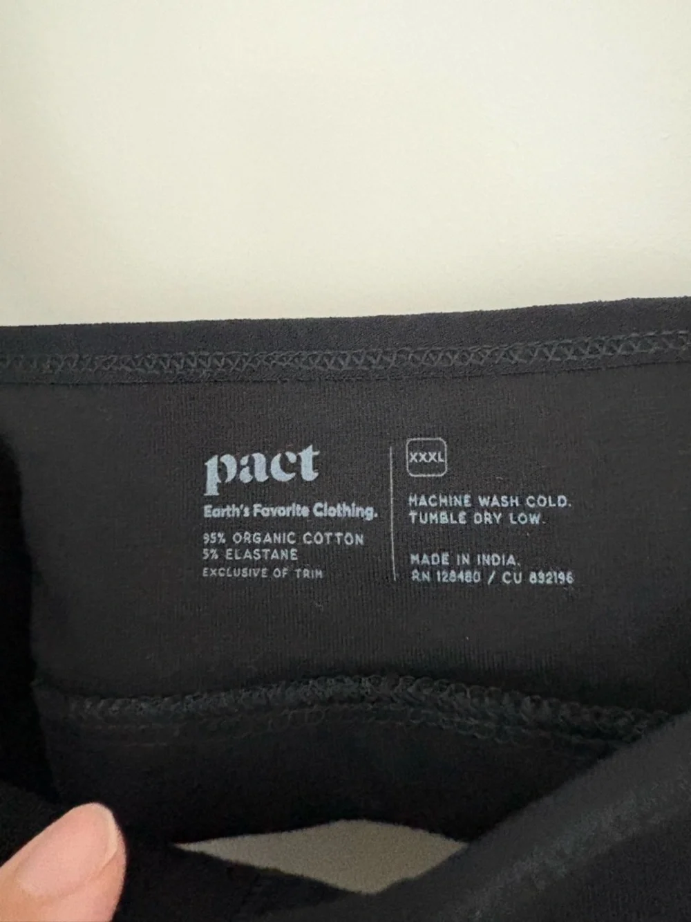 Pact Black Thin -Strap Camisole crop top sports bra NWT Size 3XL organic Cotton - Picture 5 of 6